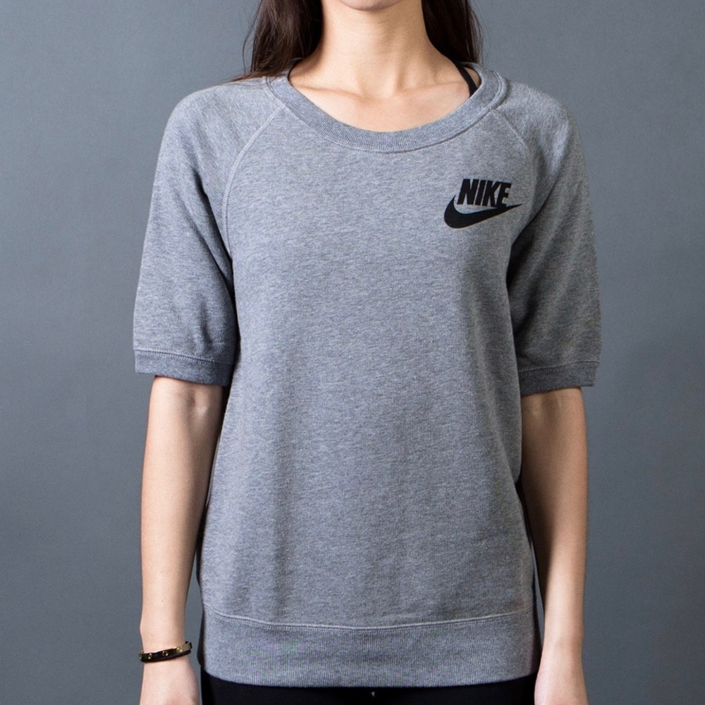 NIKE WOMEN RALLY CREW sweatshirt tee(GREY)